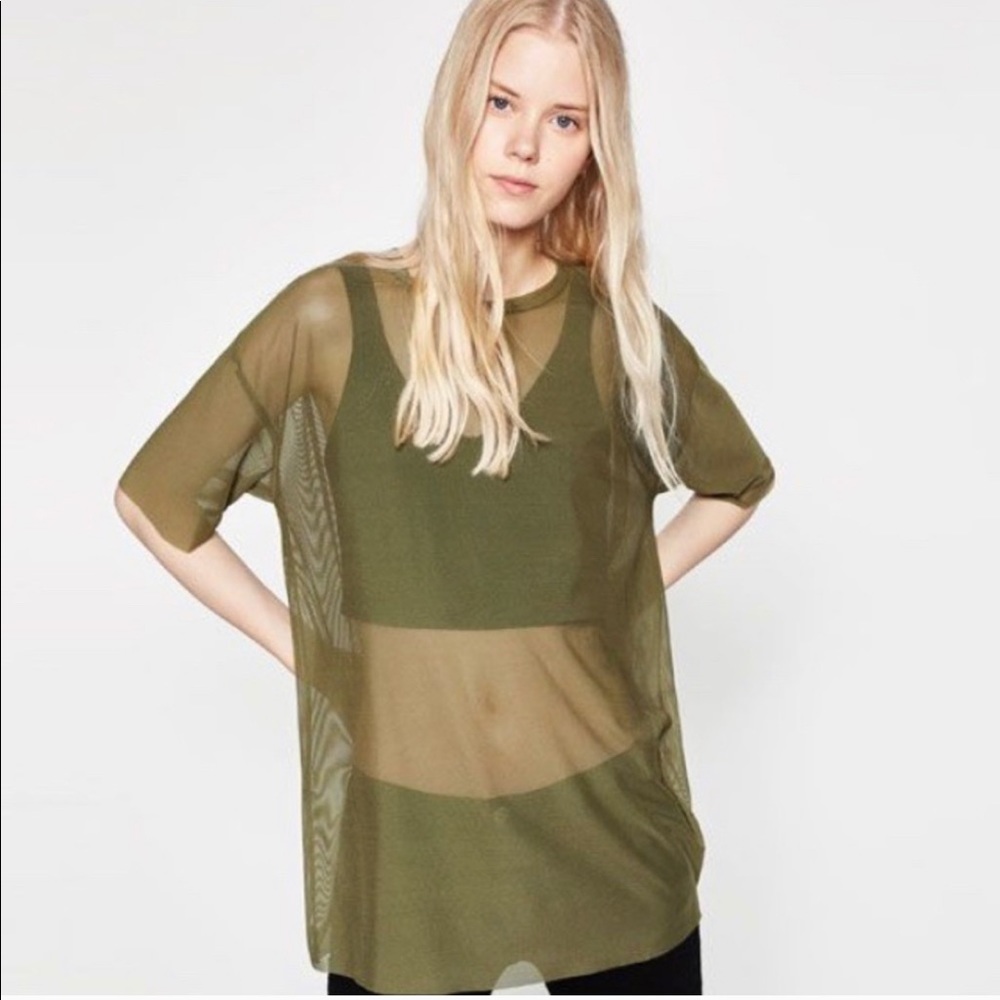 Zara mesh Tshirt